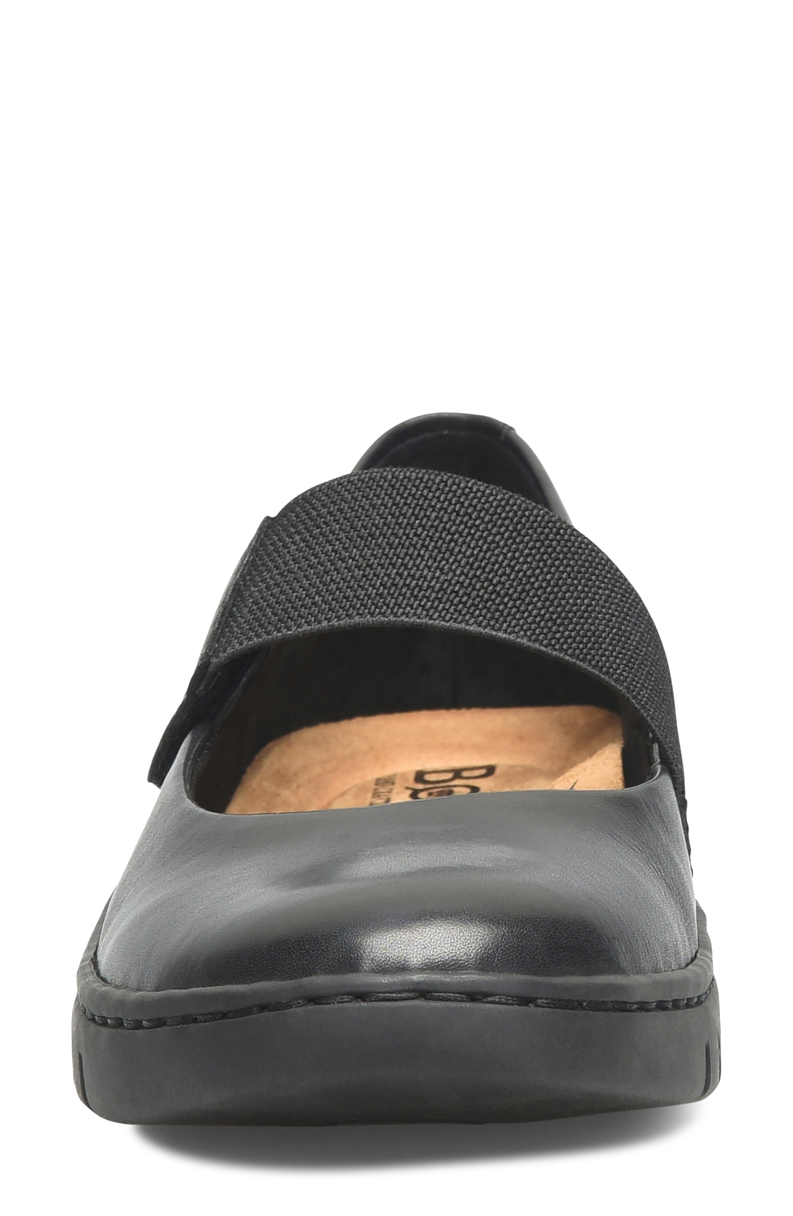 Børn Mary Jane Flat, Alternate, color, Black Leather