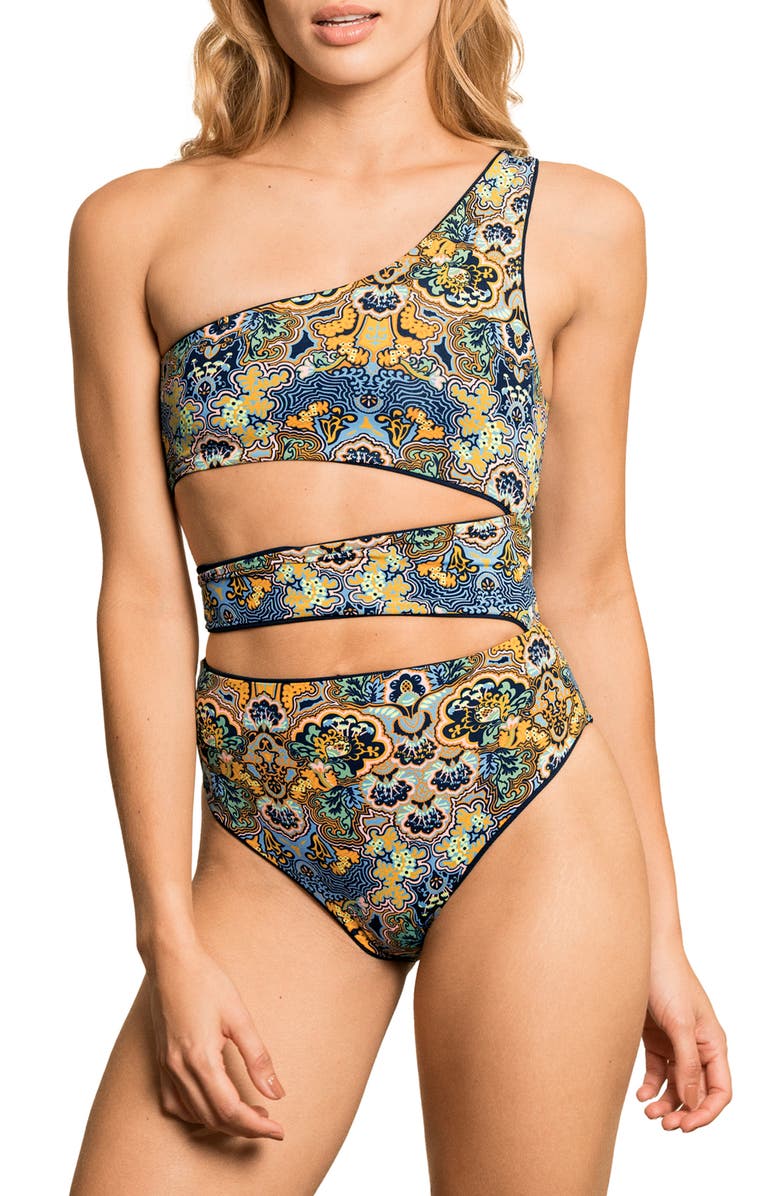 Maaji Midnight Reversible One-Piece Swimsuit, Alternate, color, 