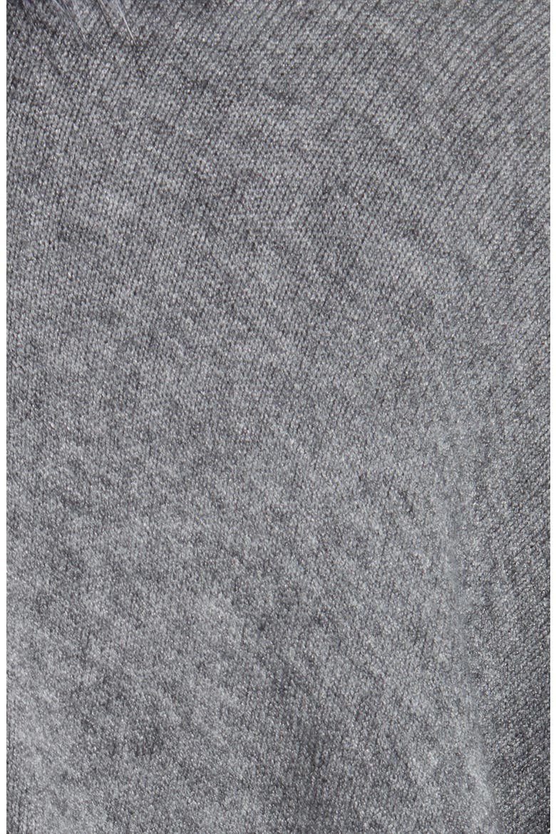 Ruana with Faux Fur Trim, Alternate, color, GREY