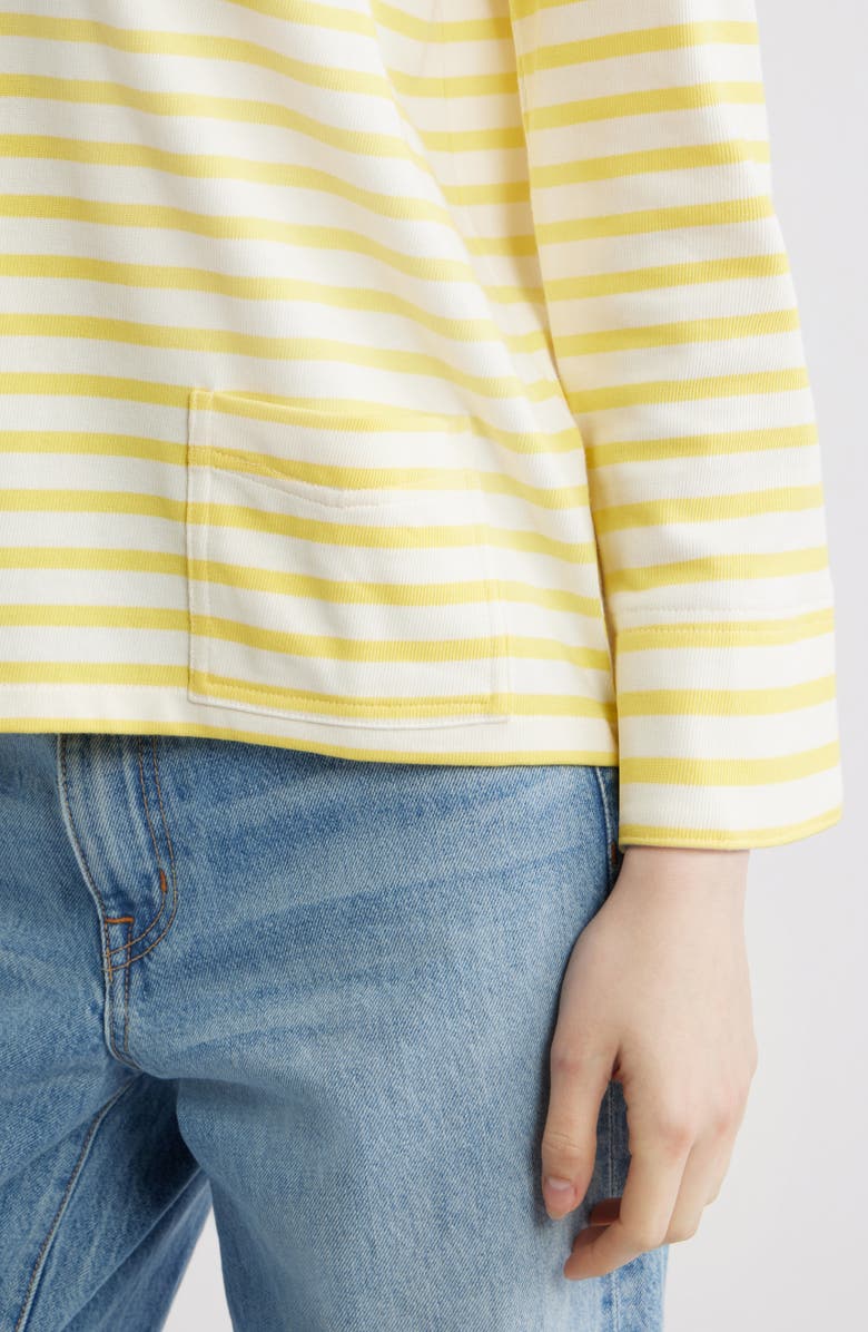 Polo Ralph Lauren Mariner Stripe Jersey Shirt, Alternate, color, Sunfish Yellow/ Deckwash White