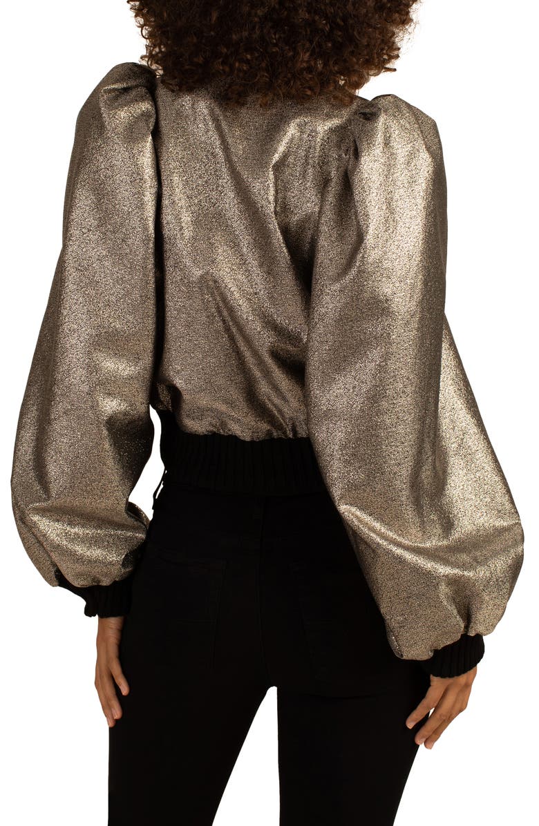 Trina Turk Supernova Bomber Jacket, Alternate, color, Platinum
