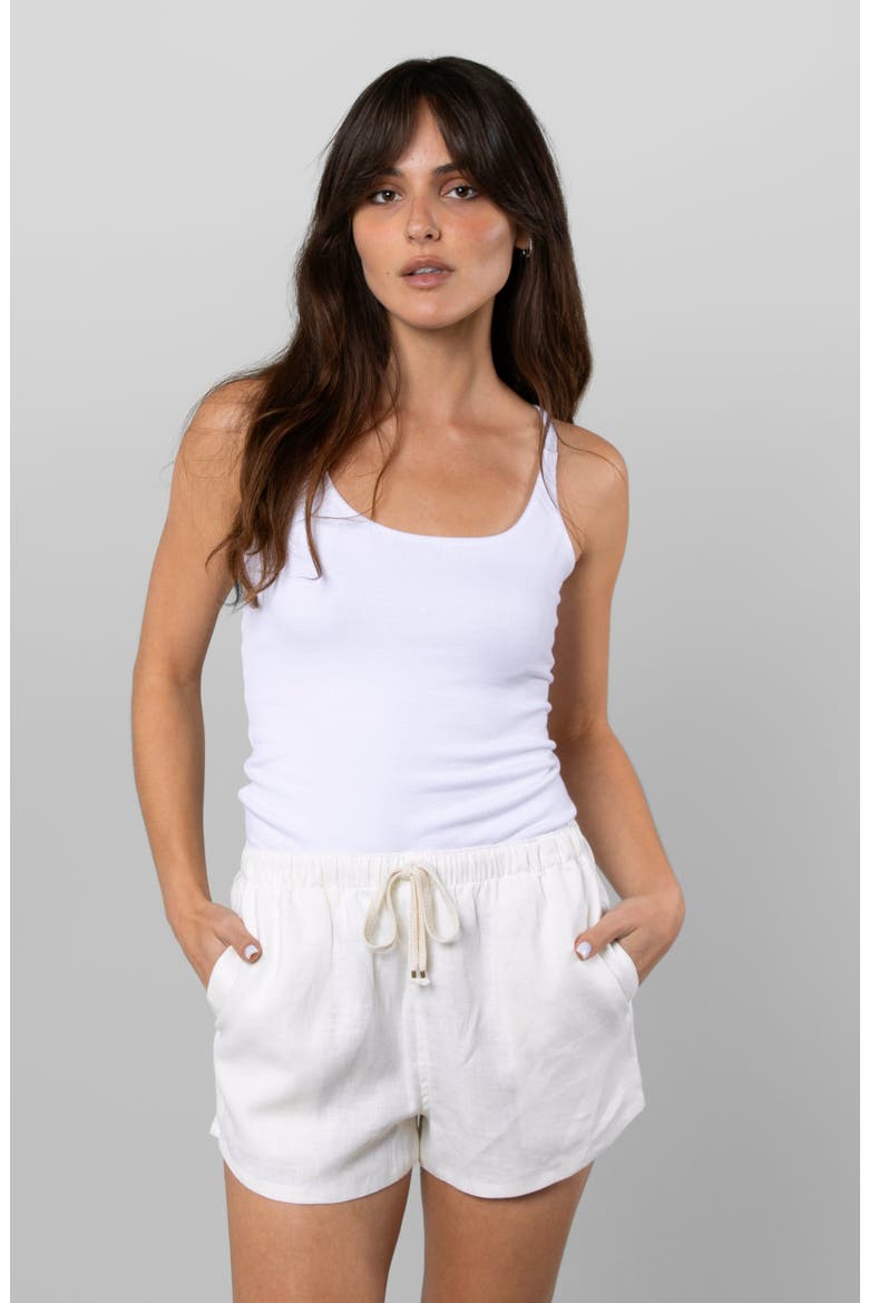 Linen Resort Short, Alternate, color, White