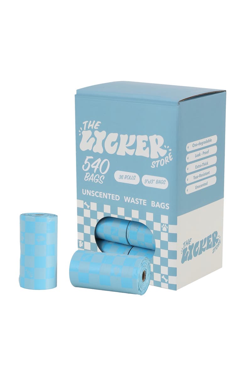 The Licker Store 13 in. x 9 in. Extra Thick Leak Proof Unscented Dog Poop Bags, Blue, Alternate, color, 540 Count, 36-Rolls