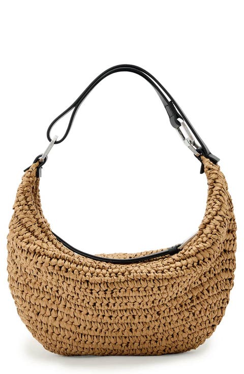 Micro Luna Raffia Bag