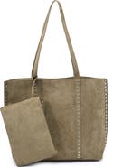 MODA LUXE Faux Suede Tote with Pouch