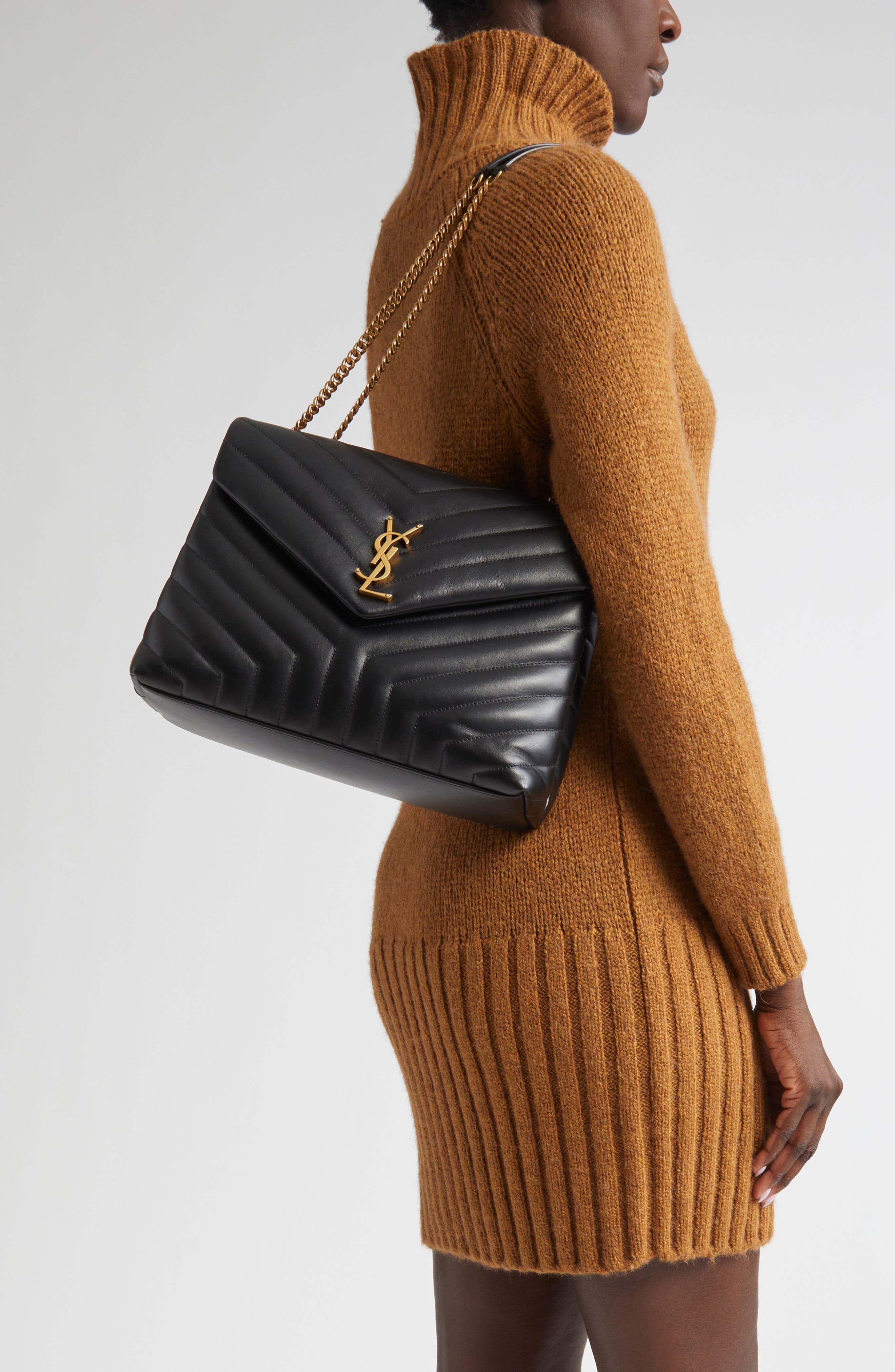 Saint Laurent Medium Loulou Matelassé Leather Shoulder Bag, Alternate, color, 