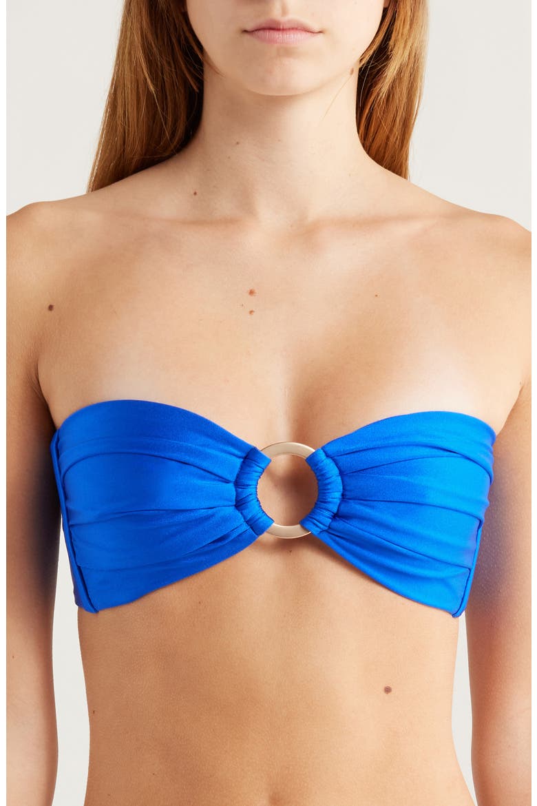 Strapless O-Ring Bikini Top, Main, color, BLUE LAGOON