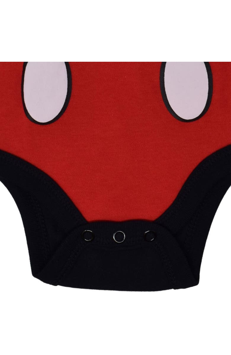Disney Bodysuit & Hat Set, Alternate, color, Mickey Mouse Black
