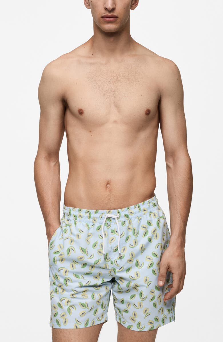 MANGO Fruits Swim Trunks, Alternate, color, Sky Blue