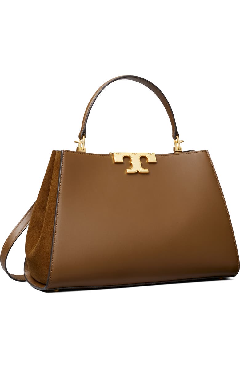 Tory Burch Eleanor Leather Satchel, Alternate, color, Moose