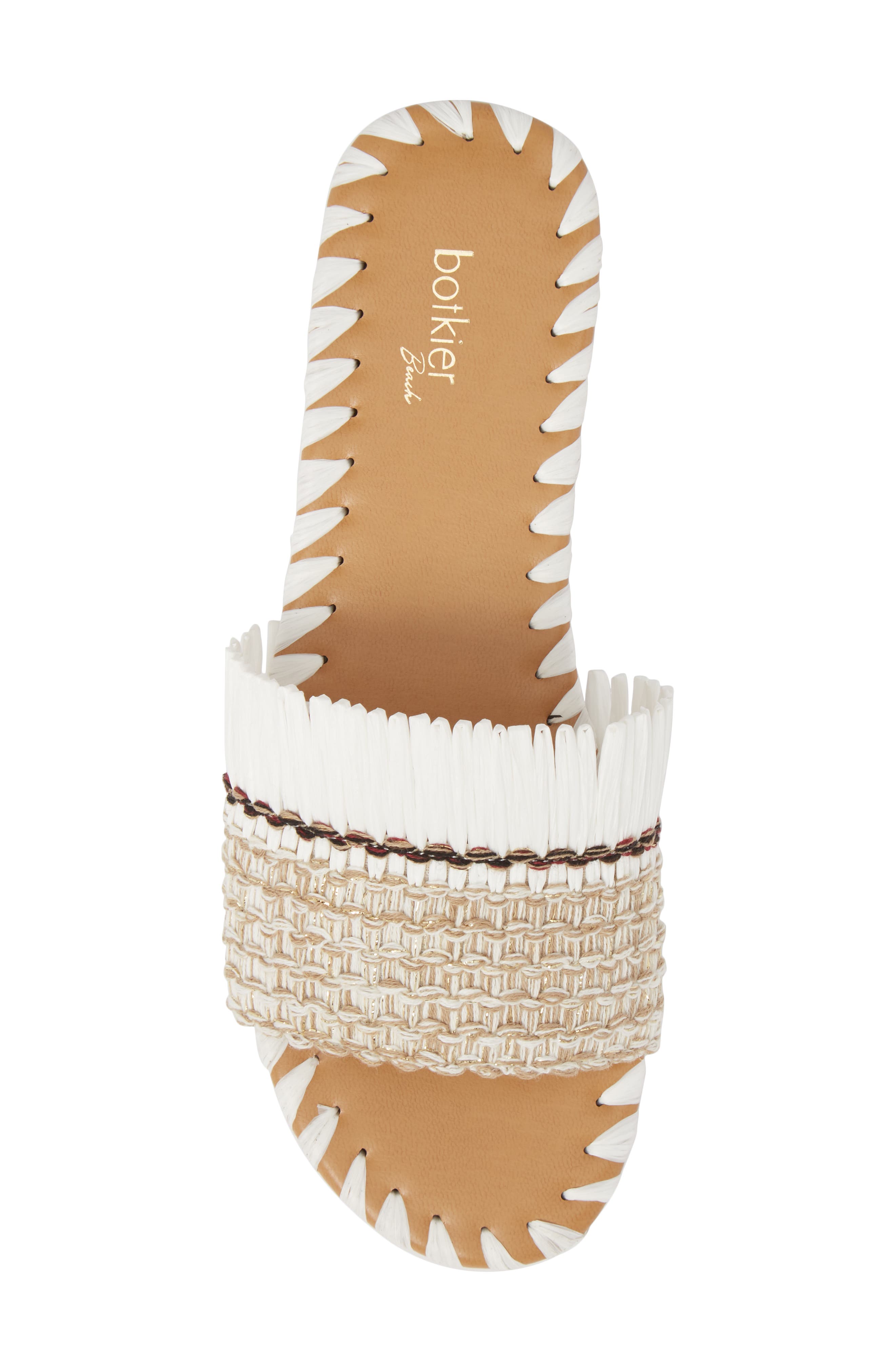 Bailee Slide Sandal, Alternate, color, WHITE FABRIC