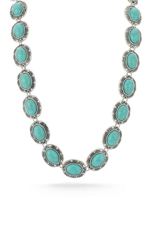 Faux Turquoise Necklace
