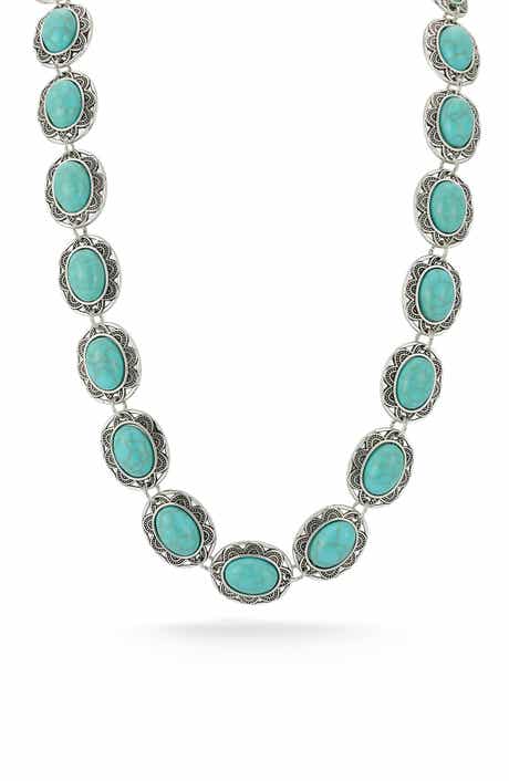 SPHERA MILANO Faux Turquoise Necklace
