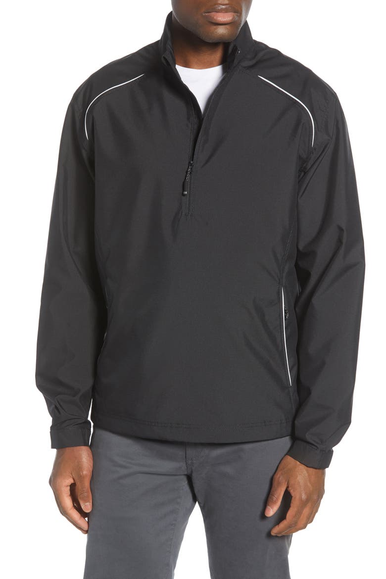 Weathertec Beacon Water Resistant Half Zip Jacket, Main, color, BLACK