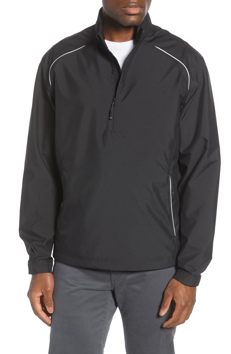 Cutter & Buck Weathertec Beacon Water Resistant Half Zip Jacket, Main, color,