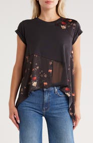 AllSaints Zala Colorblock Cap Sleeve Top