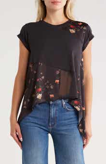 AllSaints Zala Colorblock Cap Sleeve Top