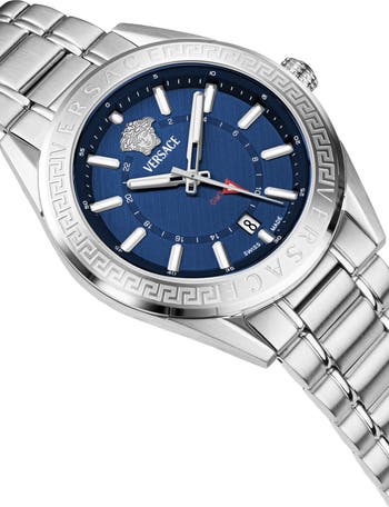 【大注目】 VERSACE V-Codeウォッチ 腕時計 42mm Versace V-Code 42mm | Blue | FARFETCH