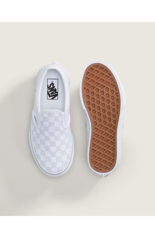 Vans Kids' Classic Metallic Slip-on Sneaker In White
