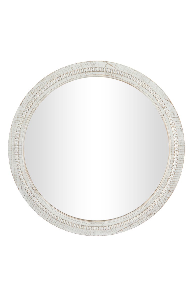 GINGER BIRCH STUDIO Carved Wood Wall Mirror, Main, color,