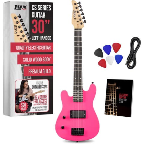 CS 30 Left Hand Electric Guitar Kit for Beginner with Amp Cable, 6 Picks & Guide