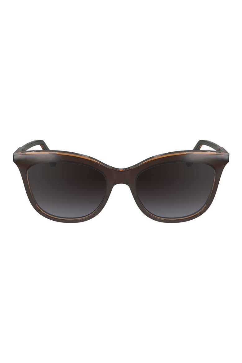 53mm Gradient Cat Eye Sunglasses, Main, color, BROWN/GREY