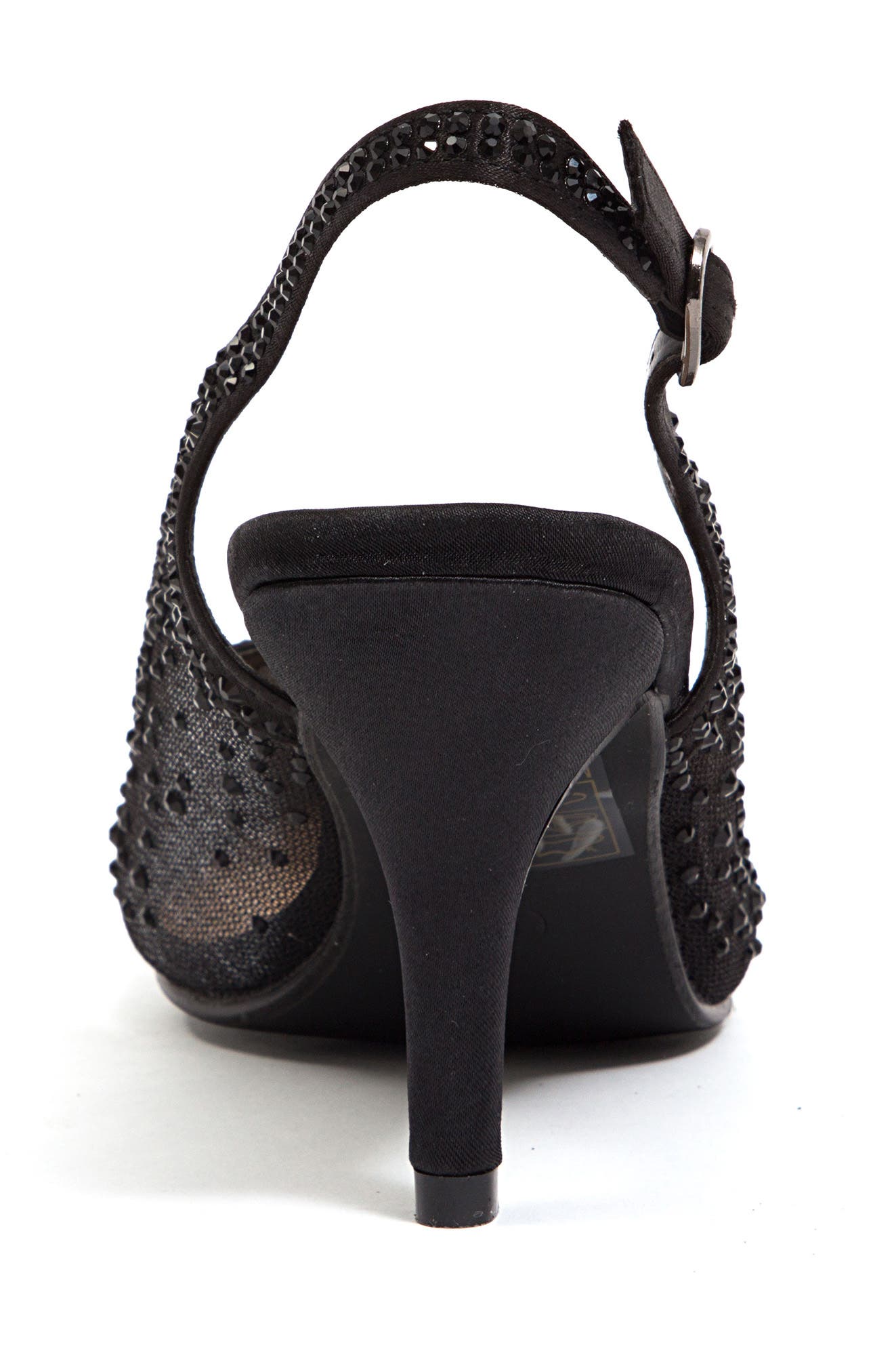 LADY COUTURE Lola Embellished Pointed Toe Slingback Pump, Alternate, color, Black