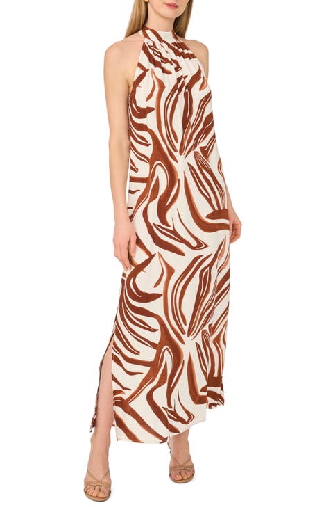Halter Tie Back Maxi Dress
