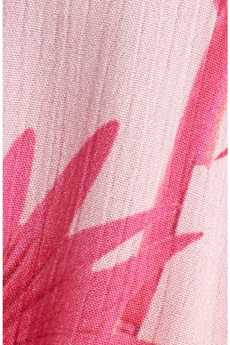 Palm Tree Print Halter Jumpsuit, Alternate, color, PINK