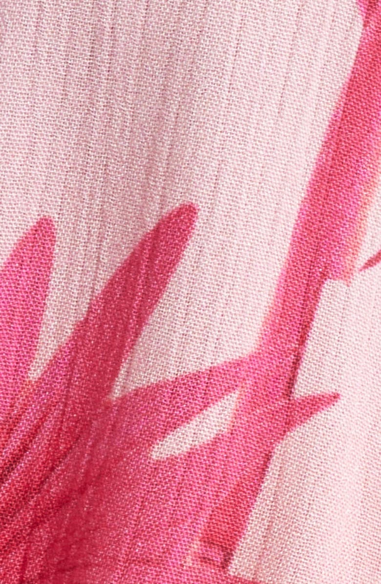 Lipsy Palm Tree Print Halter Jumpsuit, Alternate, color, Pink