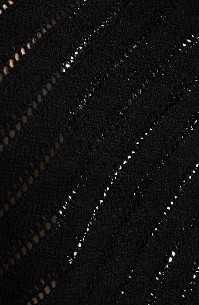 ASOS DESIGN Open Stitch V-Neck Crop Sweater, Alternate, color, 