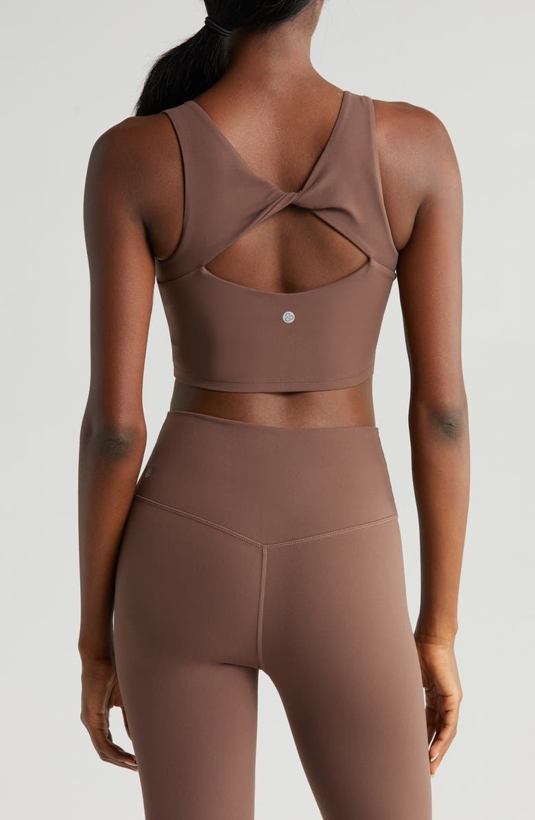 Zella Studio Luxe Longline Twisted Sports Bra, Alternate, color,