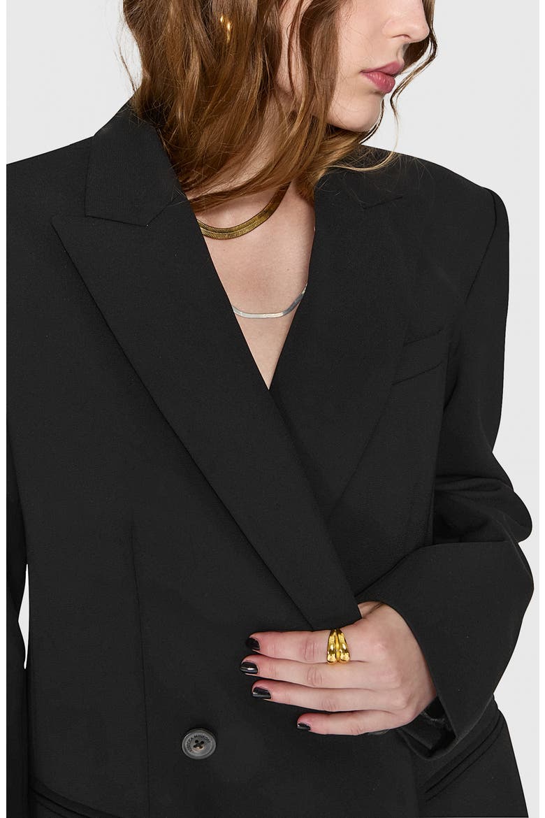 Nilli Oversize Double Breasted Blazer, Alternate, color, TRUE BLACK