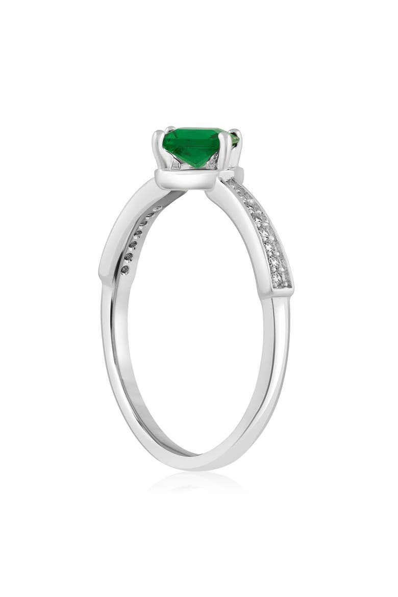 Simulated Sapphire & Cubic Zirconia Ring, Alternate, color, GREEN
