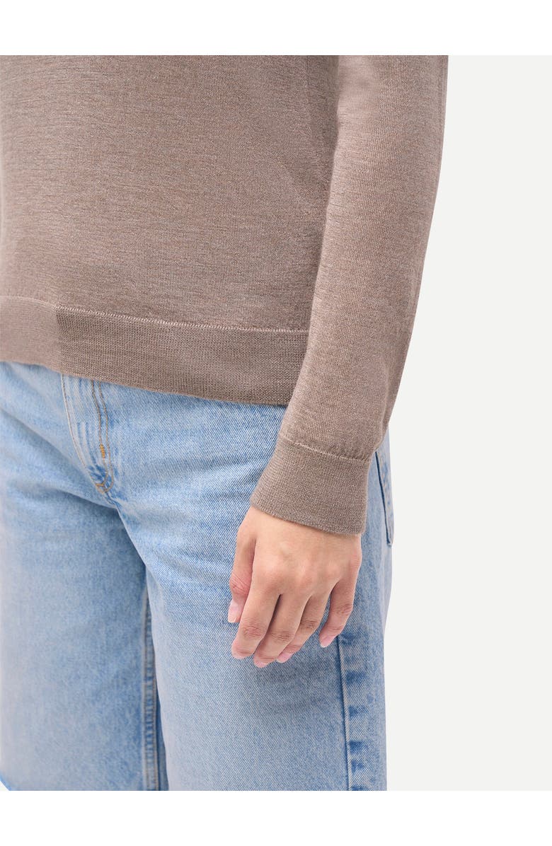 Gobi Cashmere Women C-Neck Cashmere Sweater, Alternate, color, Timber Wolf