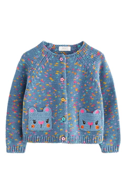 Kids' Cat Pocket Cardigan (Little Kid)