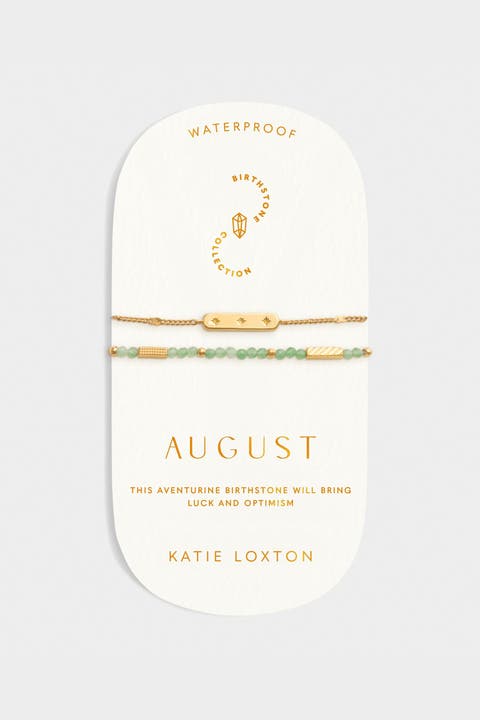 Birthstone Bracelet 'August' in Aventurine