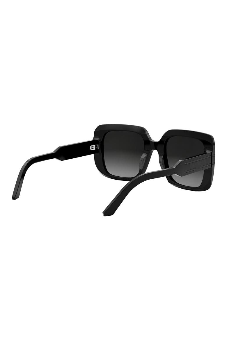 'DiorSignature S11I Gradient Square Sunglasses, Alternate, color, SHINY BLACK/GRADIENT SMOKE