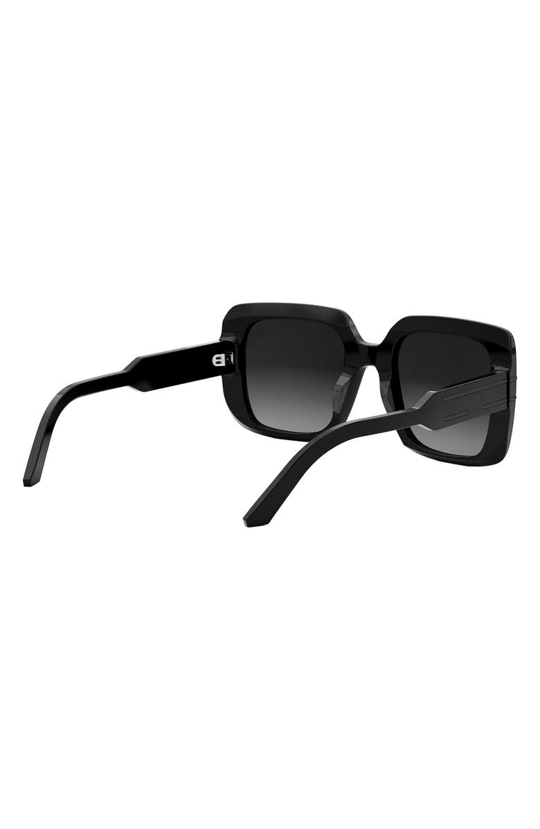 DIOR 'DiorSignature S11I Gradient Square Sunglasses, Alternate, color, Shiny Black / Gradient Smoke