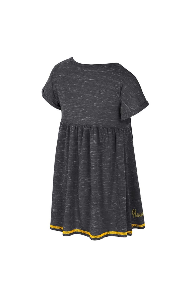 COLOSSEUM Girls Toddler Colosseum Black Iowa Hawkeyes Fleet Dress, Alternate, color, Black