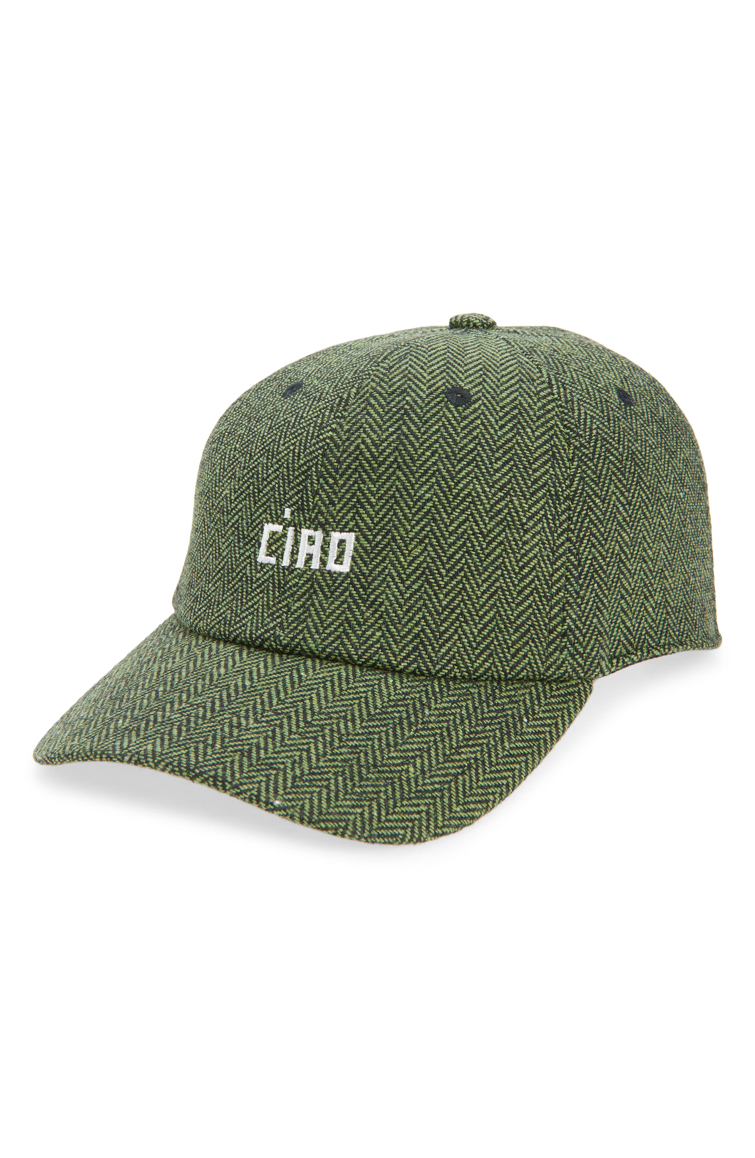 Wool Herringbone Adjustable Baseball Cap (Women) | Nordstrom