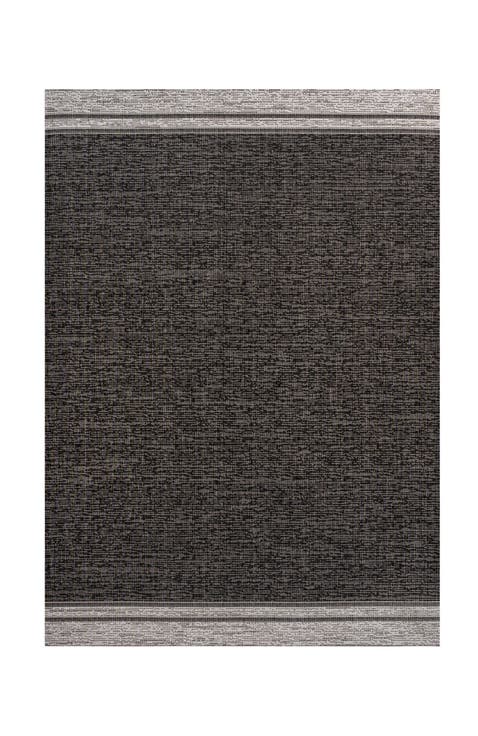 Alda Modern Minimalist Mingled Solid Indoor/Outdoor Area Rug
