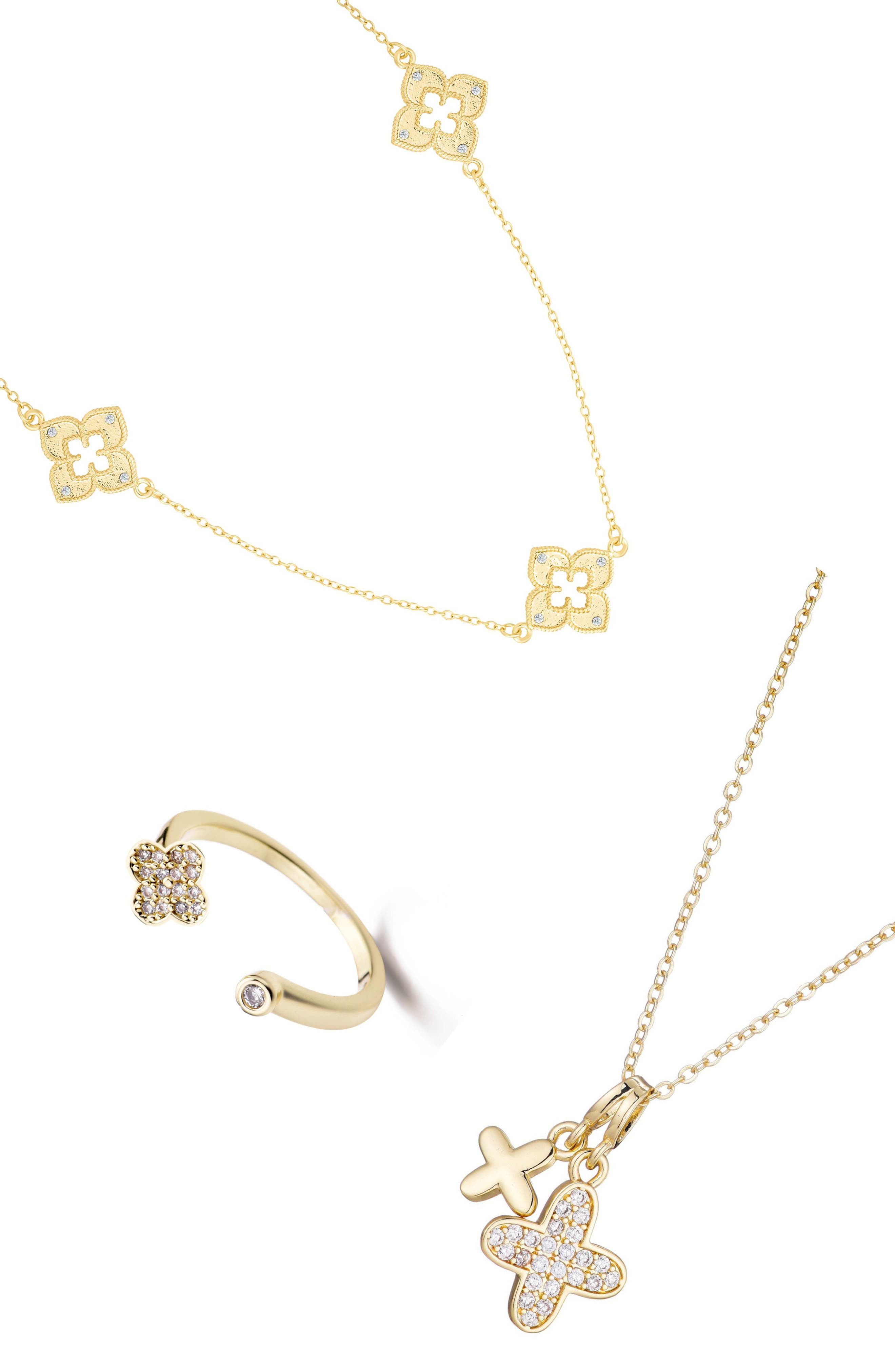 3-Piece Mixed Clover Jewelry Set