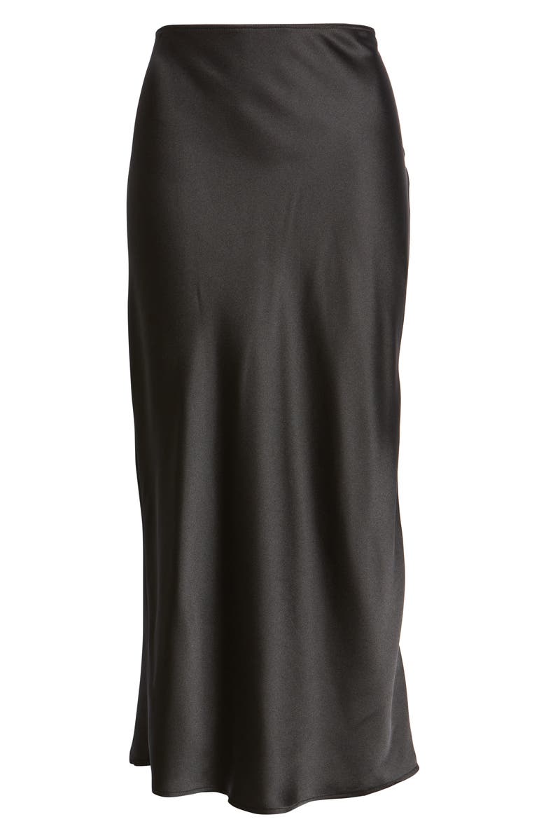 Topshop Bias Cut Satin Midi Skirt, Alternate, color,