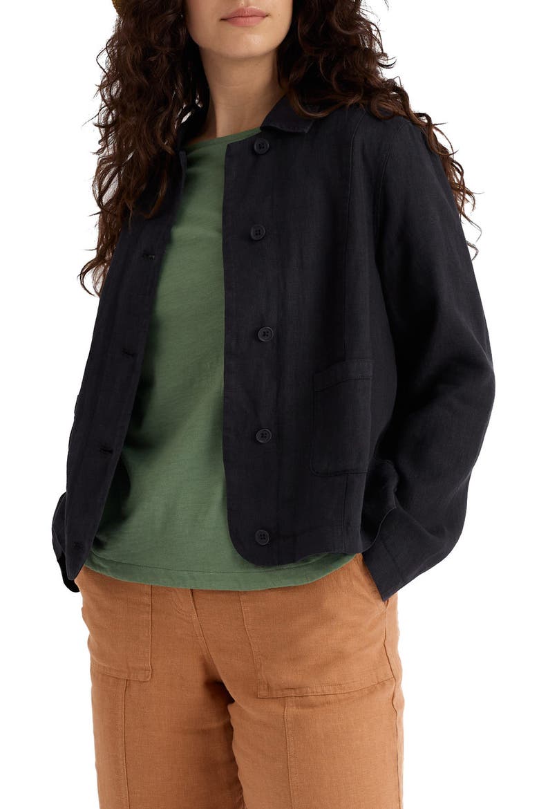 Arame Linen Jacket, Main, color, INKWELL