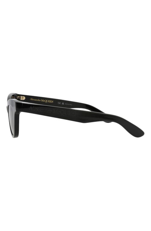 Alexander Mcqueen Mcqueen 47mm Cat Eye Sunglasses In Black