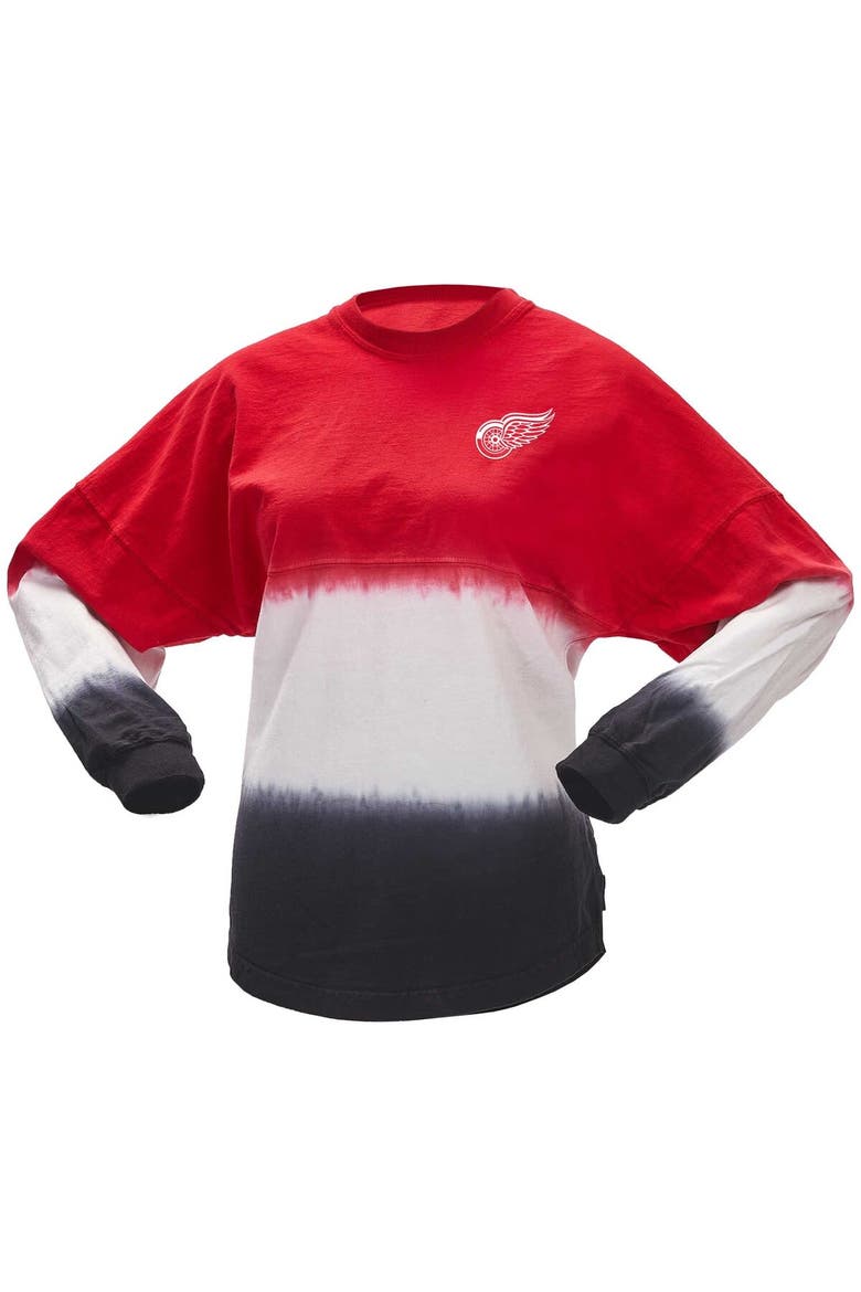 Women's Fanatics Branded Red/Black Detroit Red Wings Ombre Long Sleeve T-Shirt, Alternate, color, Red