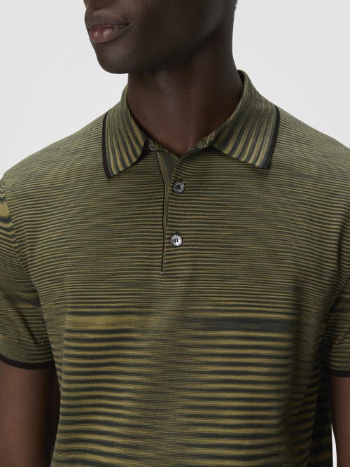 Missoni Cotton-blend Polo Shirt In Green
