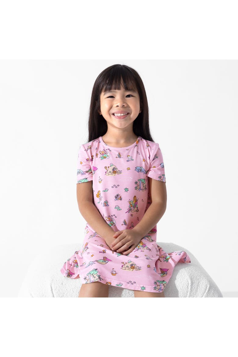 Kids' Mermaid Lagoon Short Sleeve Dress, Alternate, color, Mermaid Lagoon