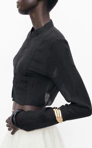 MANGO Semisheer Top